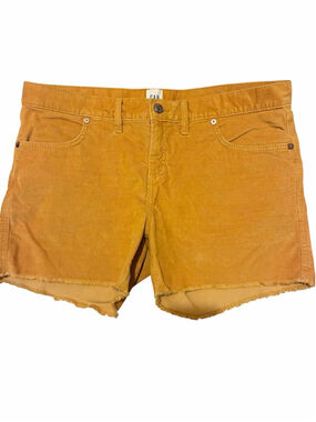 Women's GAP Mustard Corduroy Frayed Hem Shorts Size 14